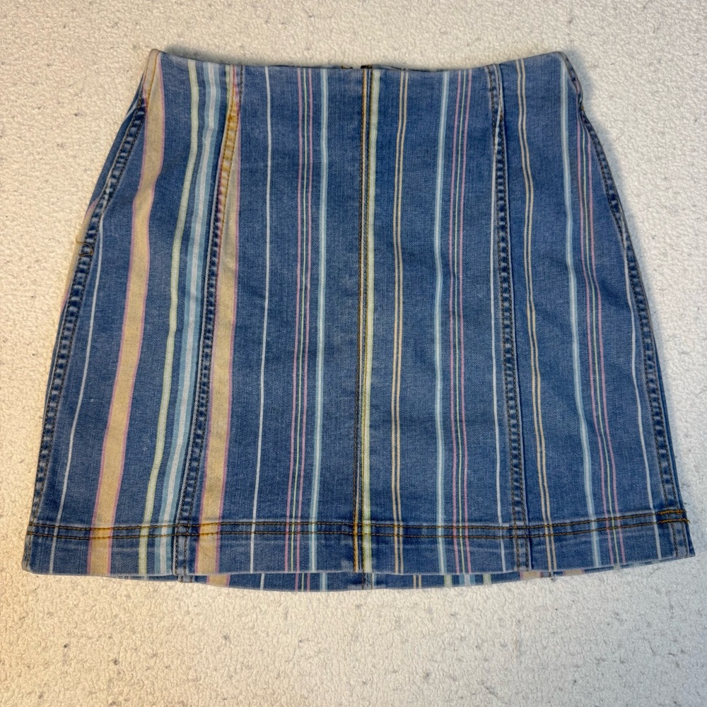 Wild Fable Denim Striped Mini Skirt